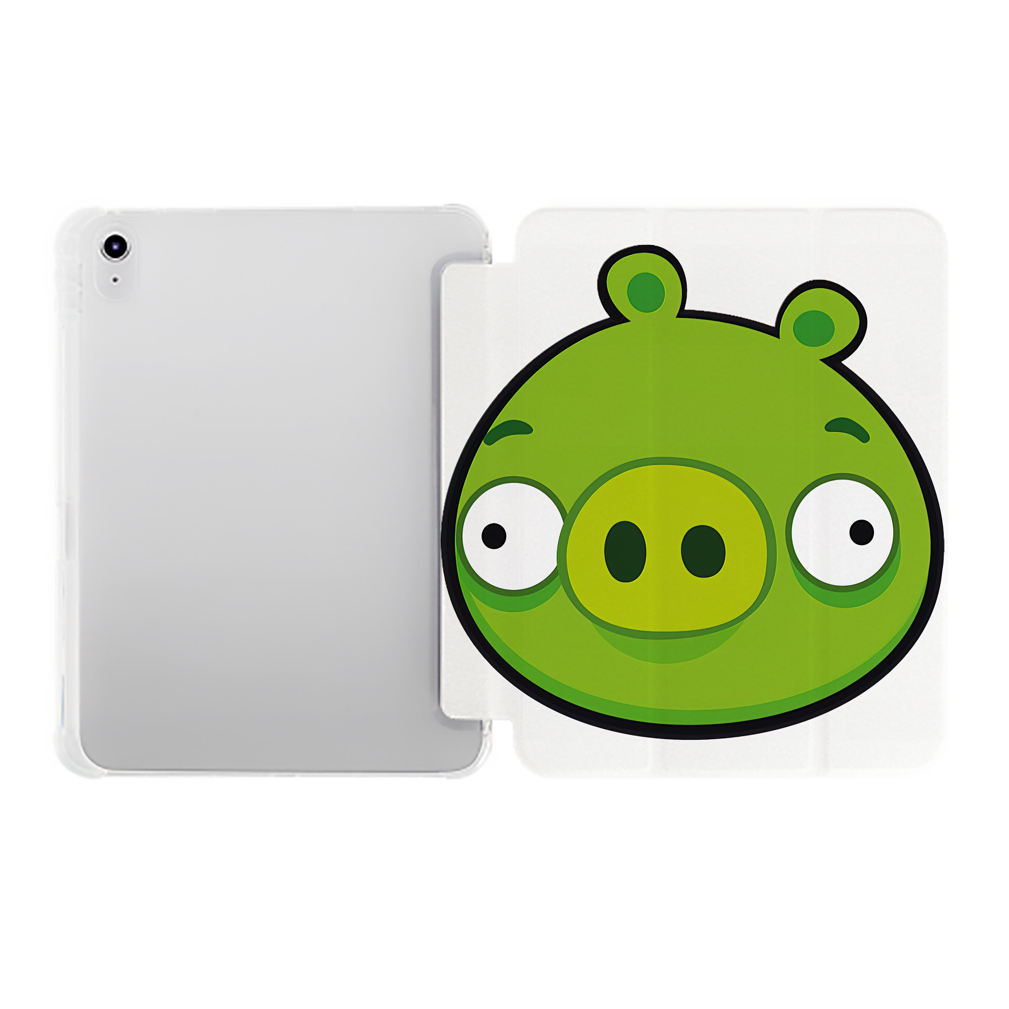 （画像用） Angry Birds アングリーバード IPad ケース ペン収納付き 三つ折りスタンド PUレザー×シリコン 対応機種9.5/10.5/10.9インチ